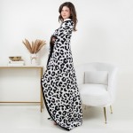 Wholesale super Soft Leopard Print Brushed Poly Microfiber Throw Blanket Reversi