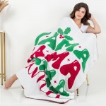 Wholesale super Soft MAMA Christmas Colors Brushed Poly Microfiber Throw Blanket