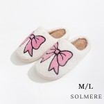 Wholesale sOLMERE Slippers Plus Bow Slide Slippers Step into pure indulgence Sol