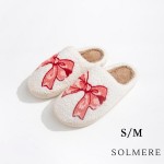 Wholesale plush Pink Leopard Print Bow Slide Slippers US Women s S M M L Polyest