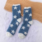 Wholesale soft Plush Knit Star Socks pack One Fits Most Adult Assorted Colors Po