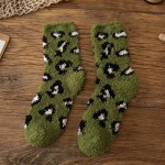 Wholesale soft Plush Knit Leopard Print Socks pack One Fits Most Adult Assorted