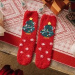 Wholesale soft Plush Knit Christmas Socks pack One Fits Most Adult Assorted Colo