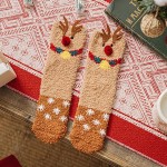 Wholesale soft Plush Knit Christmas Socks pack One Fits Most Adult Assorted Colo