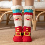 Wholesale assorted Christmas Sherpa Socks pack Sherpa Lined Rubber Dot Traction