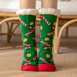 Wholesale assorted Christmas Sherpa Socks pack Sherpa Lined Rubber Dot Traction