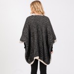 Wholesale fuzzy Knit Chevron Cardigan Pockets One Fits Most Acrylic Nylon
