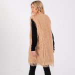 Wholesale faux Fur Vest Pockets One Fits Most Polyester
