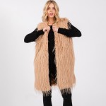 Wholesale faux Fur Vest Pockets One Fits Most Polyester