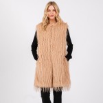 Wholesale faux Fur Vest Pockets One Fits Most Polyester