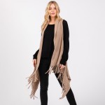 Wholesale soft Knit Vest Fringe One Fits Most Acrylic