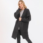Wholesale long Cable Knit Cardigan One Fits Most Acrylic Polyester Nylon