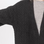 Wholesale long Cable Knit Cardigan One Fits Most Acrylic Polyester Nylon