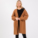 Wholesale long Cable Knit Cardigan One Fits Most Acrylic Polyester Nylon