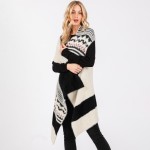 Wholesale aztec Stripes Fuzzy Knit Vest One Fits Most Acrylic Nylon