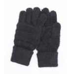 Wholesale fluffy Faux Fur Knit Gloves Touch Screen Compatible One Fits Most Poly