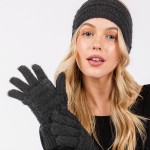 Wholesale fluffy Faux Fur Knit Gloves Touch Screen Compatible One Fits Most Poly