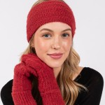 Wholesale fluffy Faux Fur Knit Gloves Touch Screen Compatible One Fits Most Poly