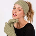 Wholesale fluffy Faux Fur Knit Gloves Touch Screen Compatible One Fits Most Poly