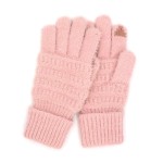 Wholesale fluffy Faux Fur Knit Gloves Touch Screen Compatible One Fits Most Poly
