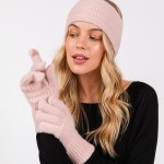 Wholesale fluffy Faux Fur Knit Gloves Touch Screen Compatible One Fits Most Poly