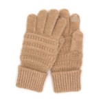 Wholesale fluffy Faux Fur Knit Gloves Touch Screen Compatible One Fits Most Poly