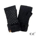 C.C FGE0101
Rhinestone Fingerless Gloves

- One Size Fits Most
- Lined Inside
- 45% Acrylic / 29% Polyester / 26% Nylon