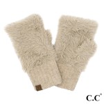 Wholesale c C FGE Faux Fur Fingerless Gloves One Fits Most Body Nylon Cuff Acryl