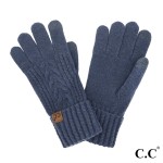 Wholesale c C GLE Cable Knit Gloves One Fits Most Touchscreen Compatible Rayon P