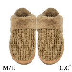 Wholesale c C SPE Waffle Knitted Slippers US Women s S M M L Shell Acrylic Faux