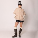 Wholesale do Everything Love Pullover Quilted Poncho Quarter Zip Closure One Fit