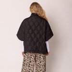 Wholesale do Everything Love Pullover Quilted Poncho Quarter Zip Closure One Fit