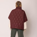 Wholesale do Everything Love Pullover Quilted Poncho Quarter Zip Closure One Fit