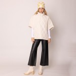 Wholesale do Everything Love Pullover Quilted Poncho Quarter Zip Closure One Fit
