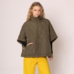 Wholesale do Everything Love Pullover Quilted Poncho Quarter Zip Closure One Fit