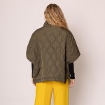 Wholesale do Everything Love Pullover Quilted Poncho Quarter Zip Closure One Fit