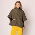 Wholesale do Everything Love Pullover Quilted Poncho Quarter Zip Closure One Fit