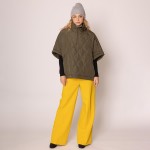 Wholesale do Everything Love Pullover Quilted Poncho Quarter Zip Closure One Fit