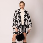 Wholesale do Everything Love Houndstooth Soft Knit Kimono One Fits Most Acrylic