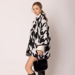 Wholesale do Everything Love Houndstooth Soft Knit Kimono One Fits Most Acrylic