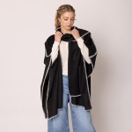 Wholesale do Everything Love Ruana Wrap Scarf Stitched Edge Detail One Fits Most