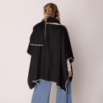 Wholesale do Everything Love Ruana Wrap Scarf Stitched Edge Detail One Fits Most