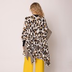 Wholesale do Everything Love Soft Knit Leopard Print Ruana One Fits Most Acrylic