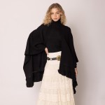 Wholesale do Everything Love Soft Knit Ruana Ruffle Edge Detail One Fits Most Ac