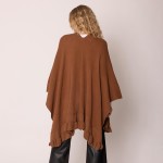 Wholesale do Everything Love Soft Knit Ruana Ruffle Edge Detail One Fits Most Ac