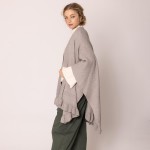 Wholesale do Everything Love Soft Knit Ruana Ruffle Edge Detail One Fits Most Ac