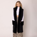 Wholesale do Everything Love Knit Vest Faux Fur Details One Fits Most Acrylic