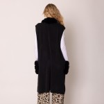Wholesale do Everything Love Knit Vest Faux Fur Details One Fits Most Acrylic