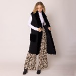 Wholesale do Everything Love Knit Vest Faux Fur Details One Fits Most Acrylic