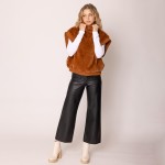 Wholesale do Everything Love Collar Faux Fur Vest One Fits Most Lined Inside Pol